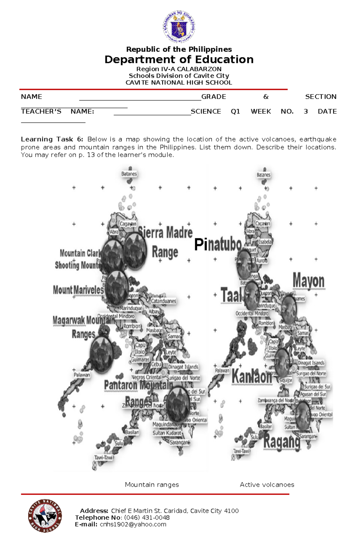 Worksheet Q1 Week 3 Lt 6 Edited Republic Of The Philippines Department Of Education Region Iv 0052