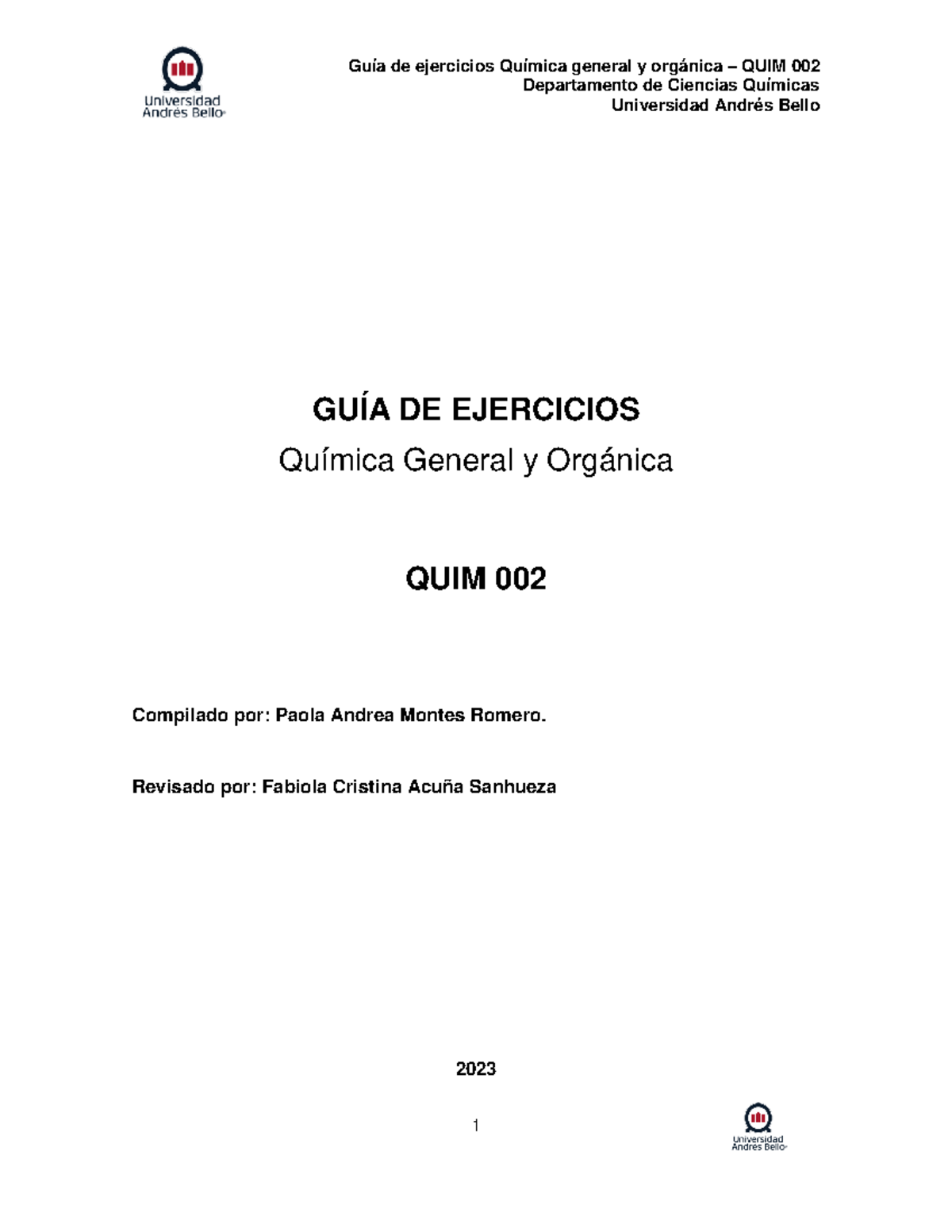 Gu%C3%ADa de ejercicios QUIM 002 2024 - Departamento de Ciencias ...