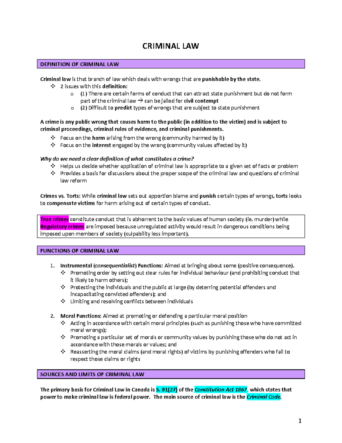 Criminal Law CRIMINAL LAW DEFINITION OF CRIMINAL LAW Criminal law is