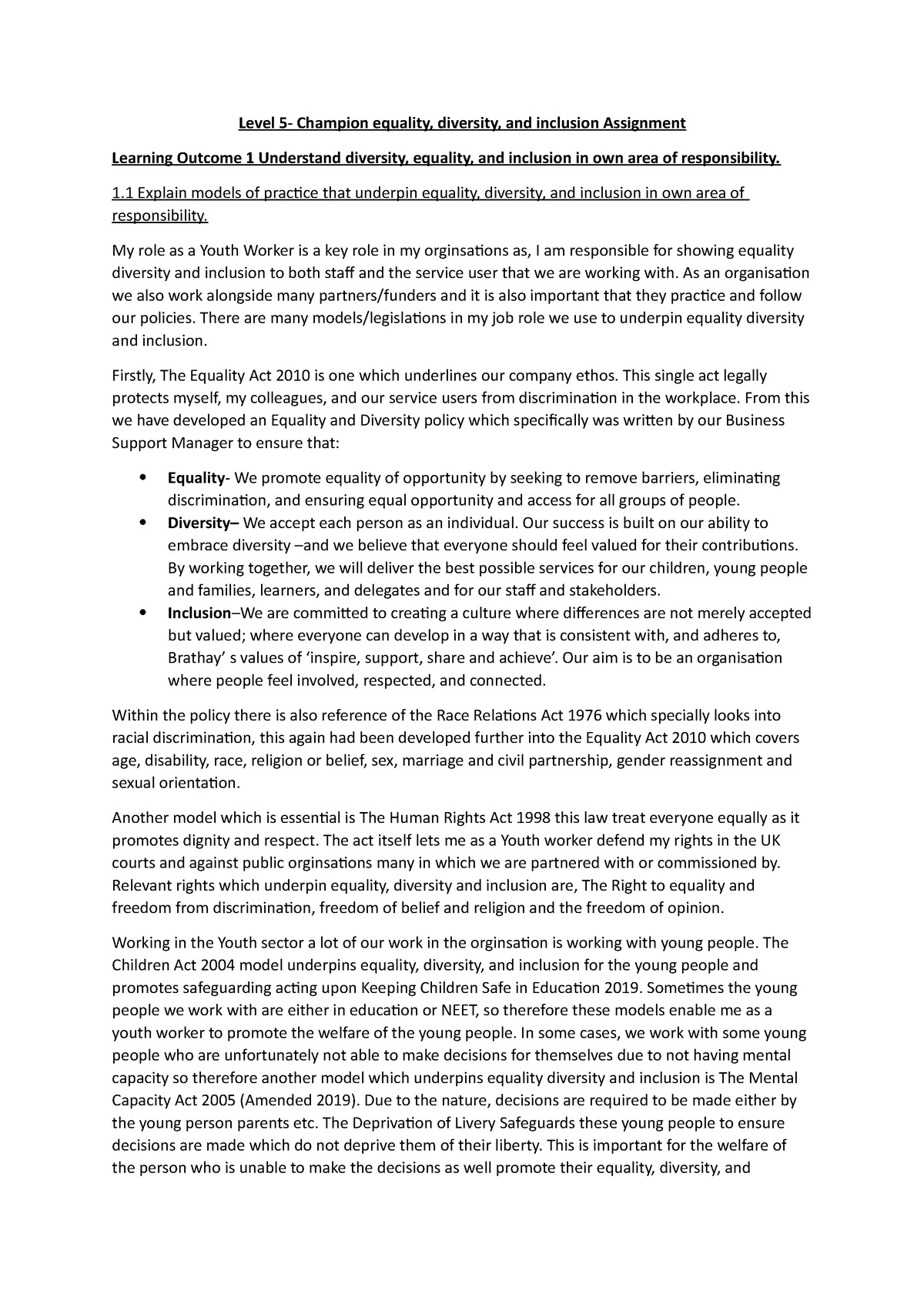 diversity equity and inclusion college essay