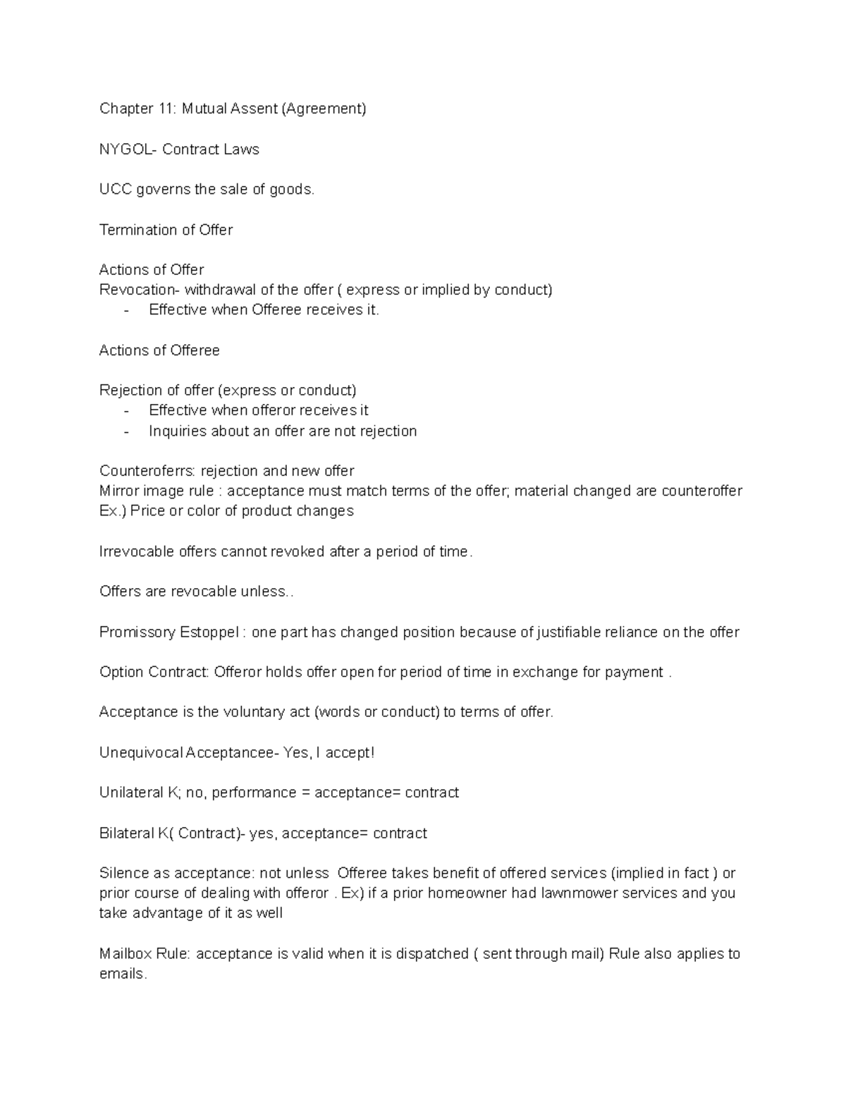 law-1101-class-notes-key-law-terms-and-material-chapter-11-mutual