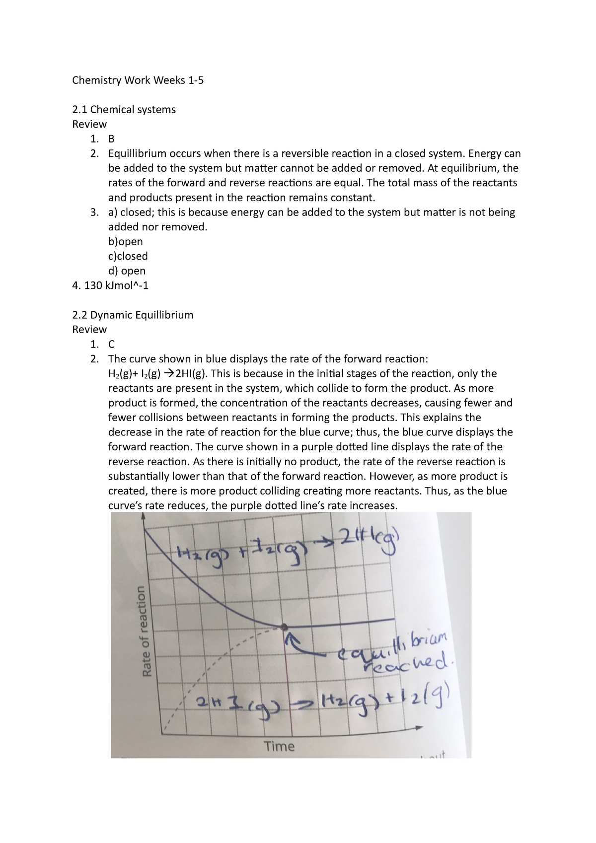 Chemistry Chapter 2 Answers PearsonPlaces - CHEM2211 - ANU - Studocu