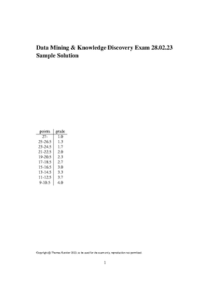 Exercises long 8b - data mining - Exercises for Chapter 8, Part 2 8 the ...