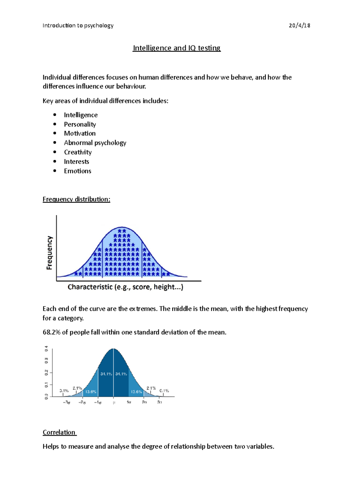 Unit 5 Individual Differences - Lecture 1 - Introduction to psychology ...