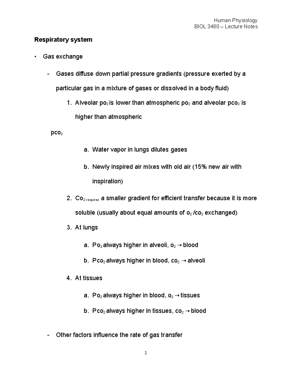 2021-BIOL- 3460- Human Physiology - Lecture-Notes- Respiratory System ...