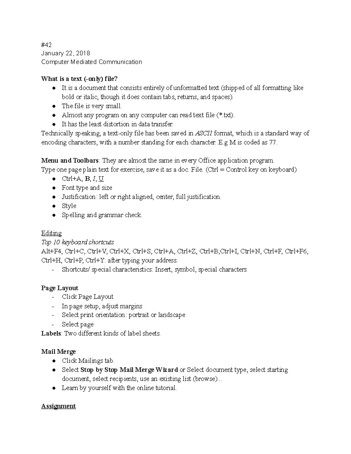 CMC Notes 1 22 - January 22, 2018 Computer Mediated Communication What ...