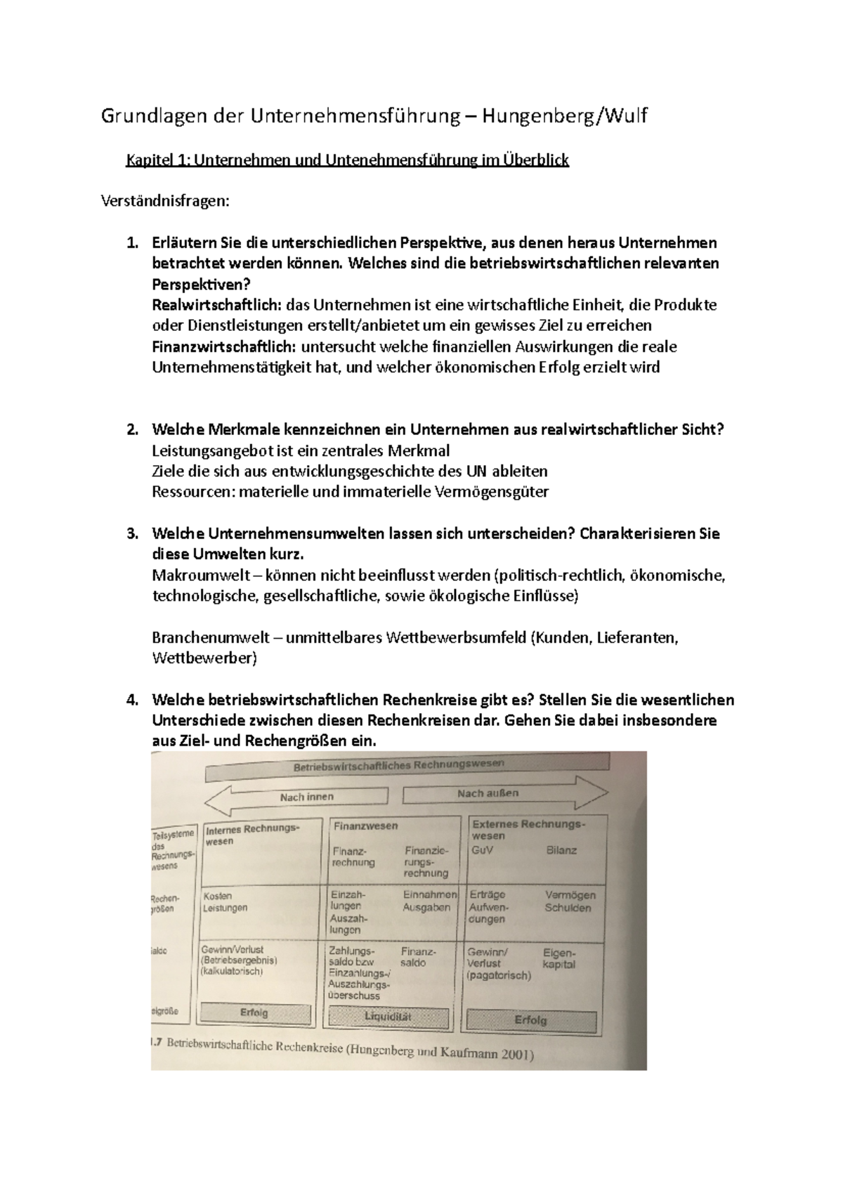 Grundlagen Der Unternehmensführung - Zusammenfassung - Grundlagen Der ...