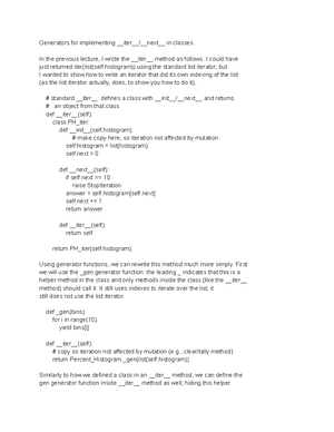 Generator Functions 2 - Lecture Notes - ICS33 - UCI - Studocu