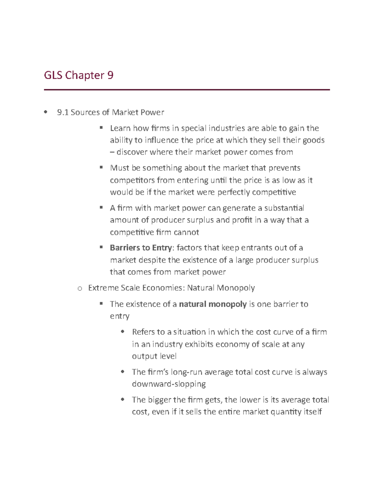 GLS Chapter 9 - Assigned Reading - GLS Chapter 9 9 Sources of Market ...