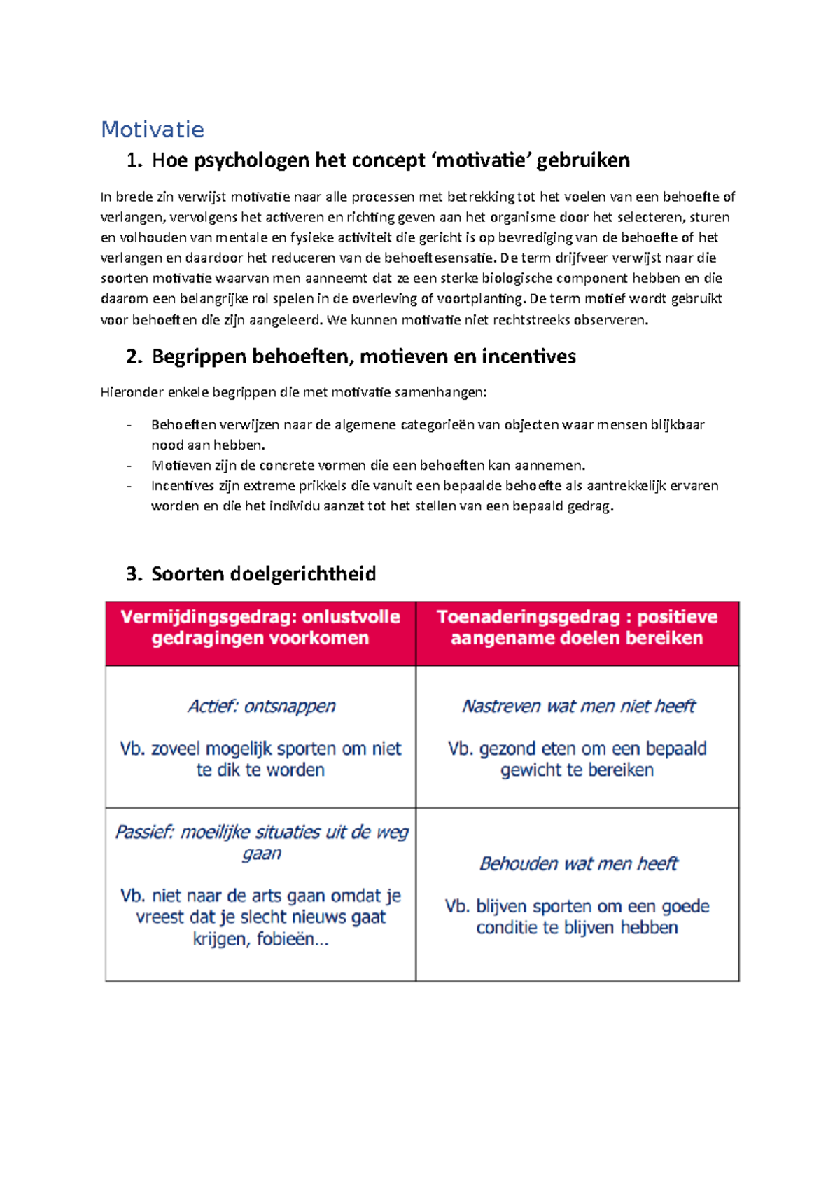 Samenvatting, Motivatie Vpk Fundamenten 1. 2021 - Psychologie - UCLL ...