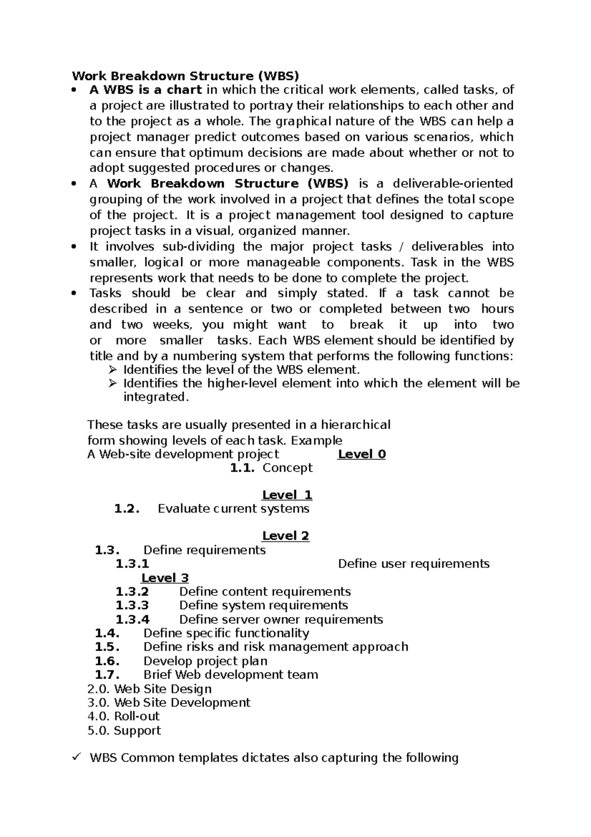 Work Breakdown Structure - The graphical nature of the WBS can help a ...