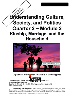 Ucsp11 Q2 Mod2 Kinship V2 - Understanding Culture, Society, And ...