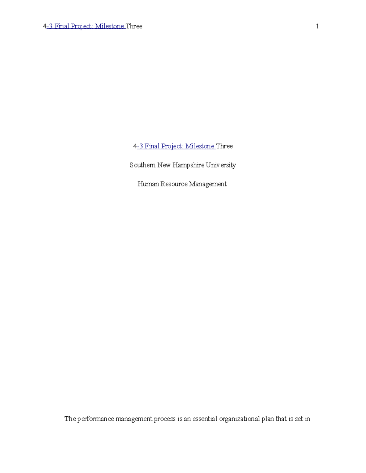 4-3 Final Project Milestone Three Human Resource Management - Final ...