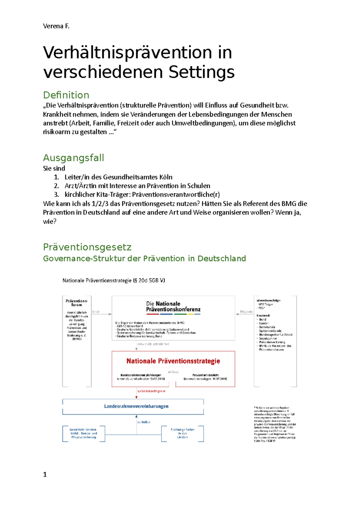 Prävention Und Gesundheitsforschung Verhältnisprävention In ...