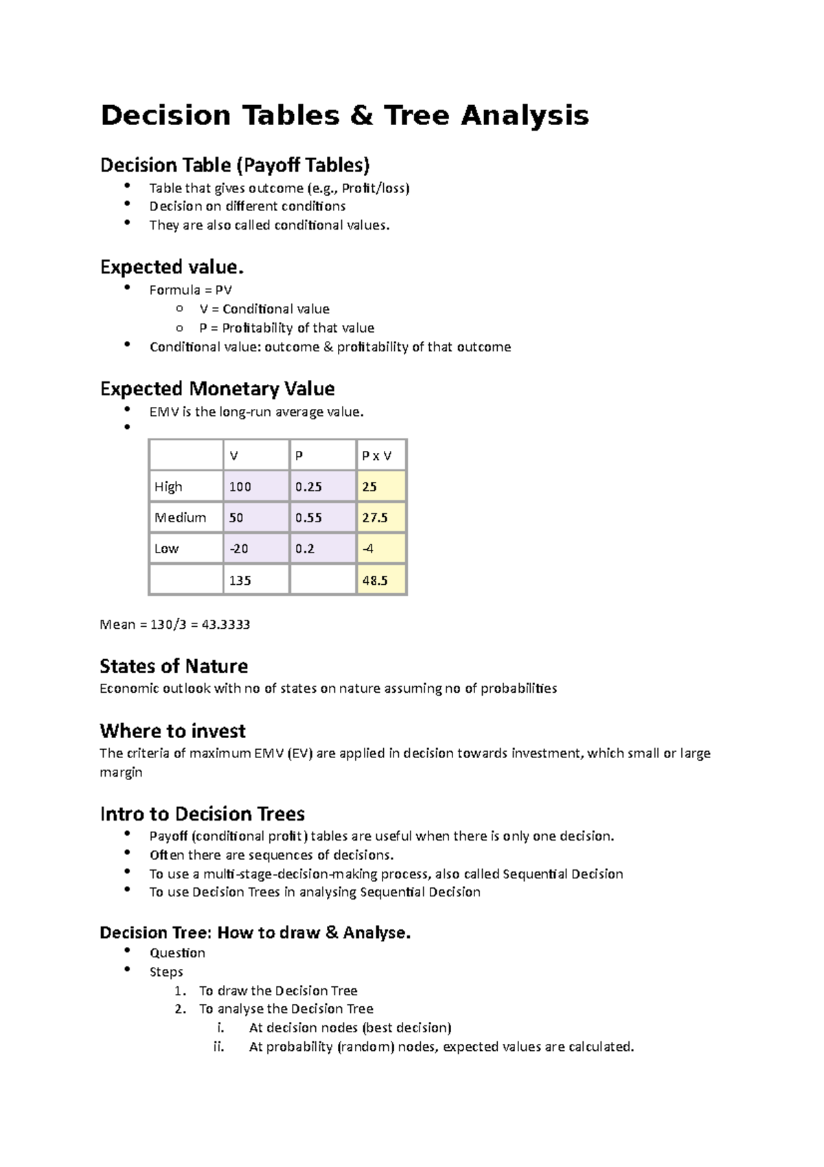 Decision Tables and Tree Analysis - Decision Tables & Tree Analysis ...