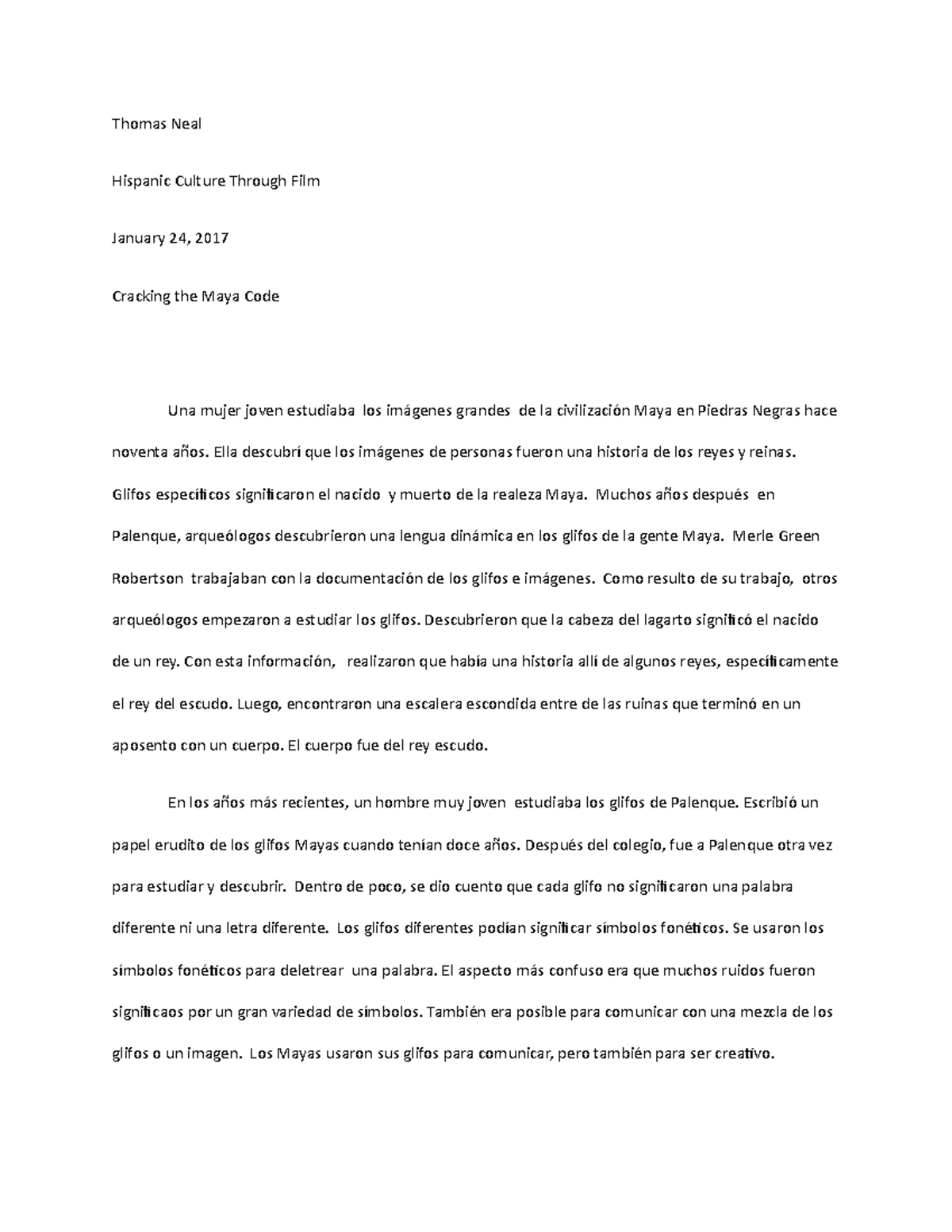Cracking the maya code assignment thomas neal hispanic culture