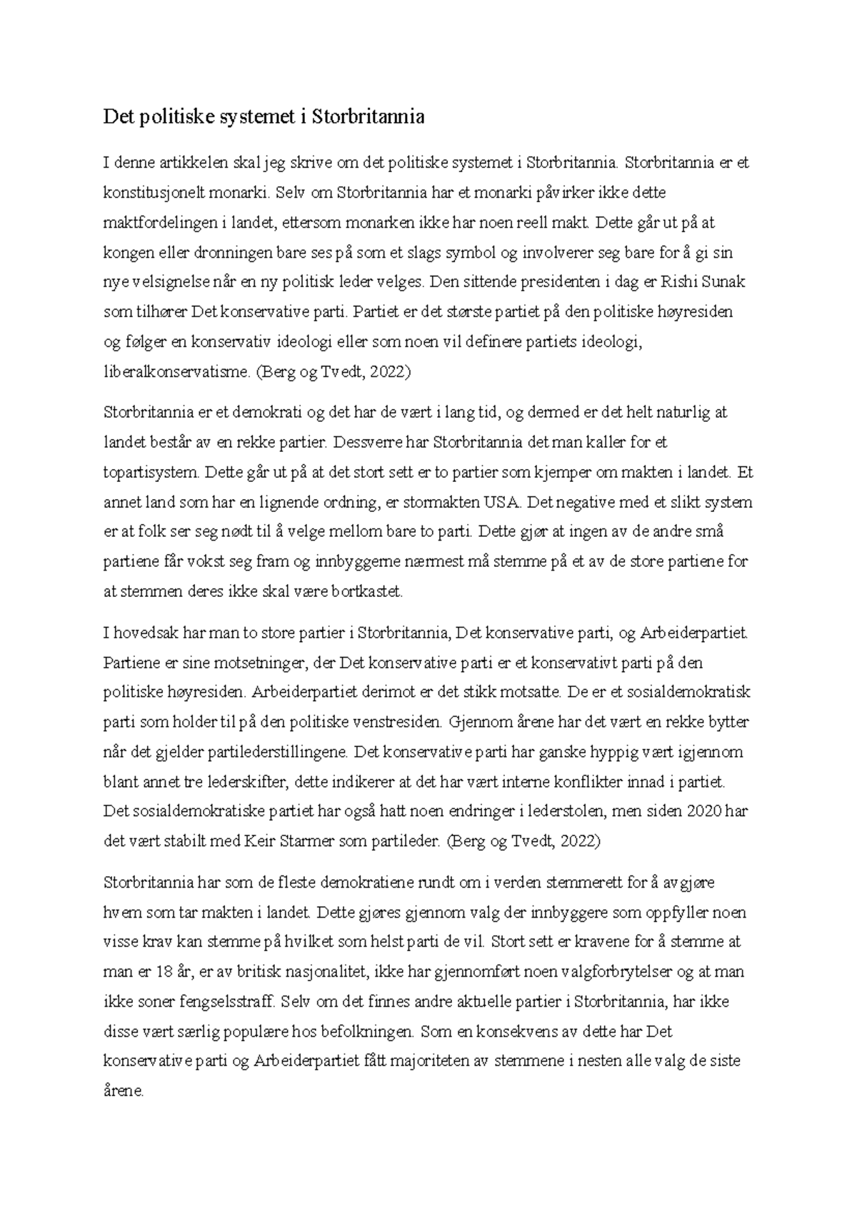 Vurderingssituasjon I Samfunnskunnskap Skriveoppgave Om Makt Og 