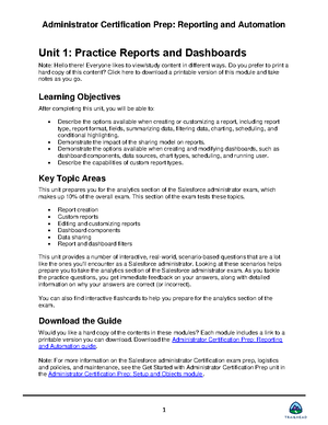 Admin Cert Prep Part 3 Printable - Unit 1: Review Sales and Marketing ...