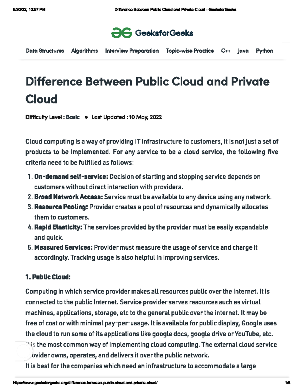 Difference Between Public Cloud and Private Cloud - For any service to ...