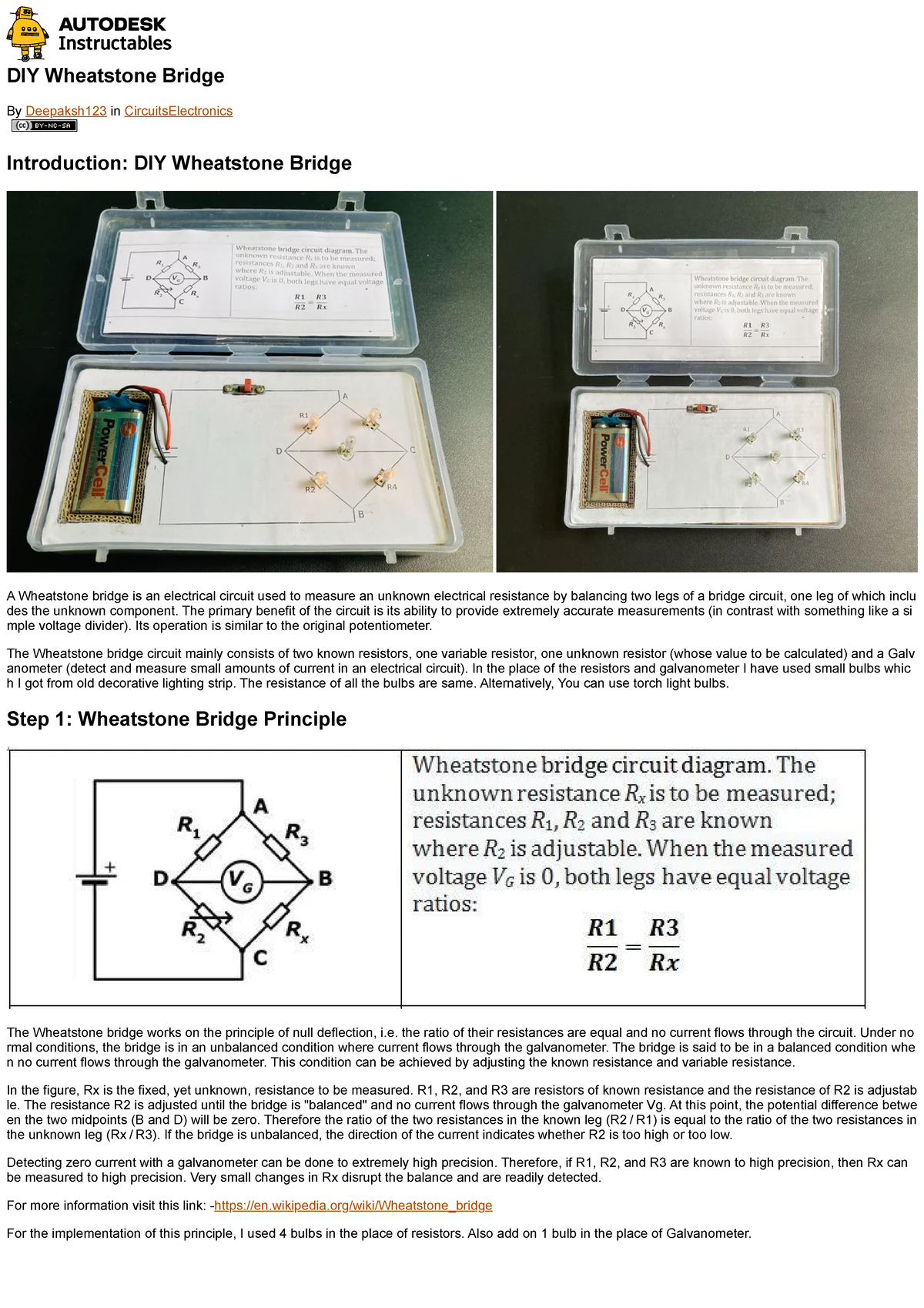 Wheatstone Bridge - The primary benefit of the circuit is its ability ...