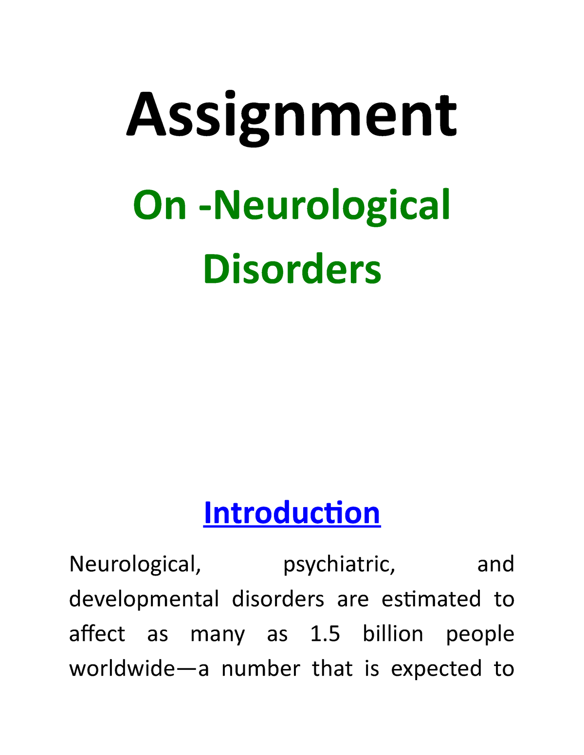 case study 64 neurological disorders answers
