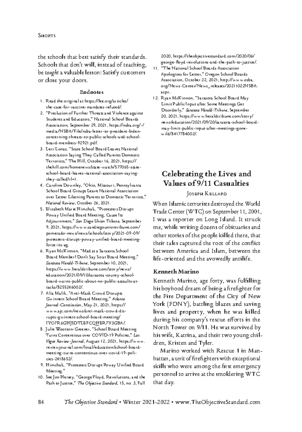 9 11 article - 84 The Objective Standard • Winter 2021-2022 ...