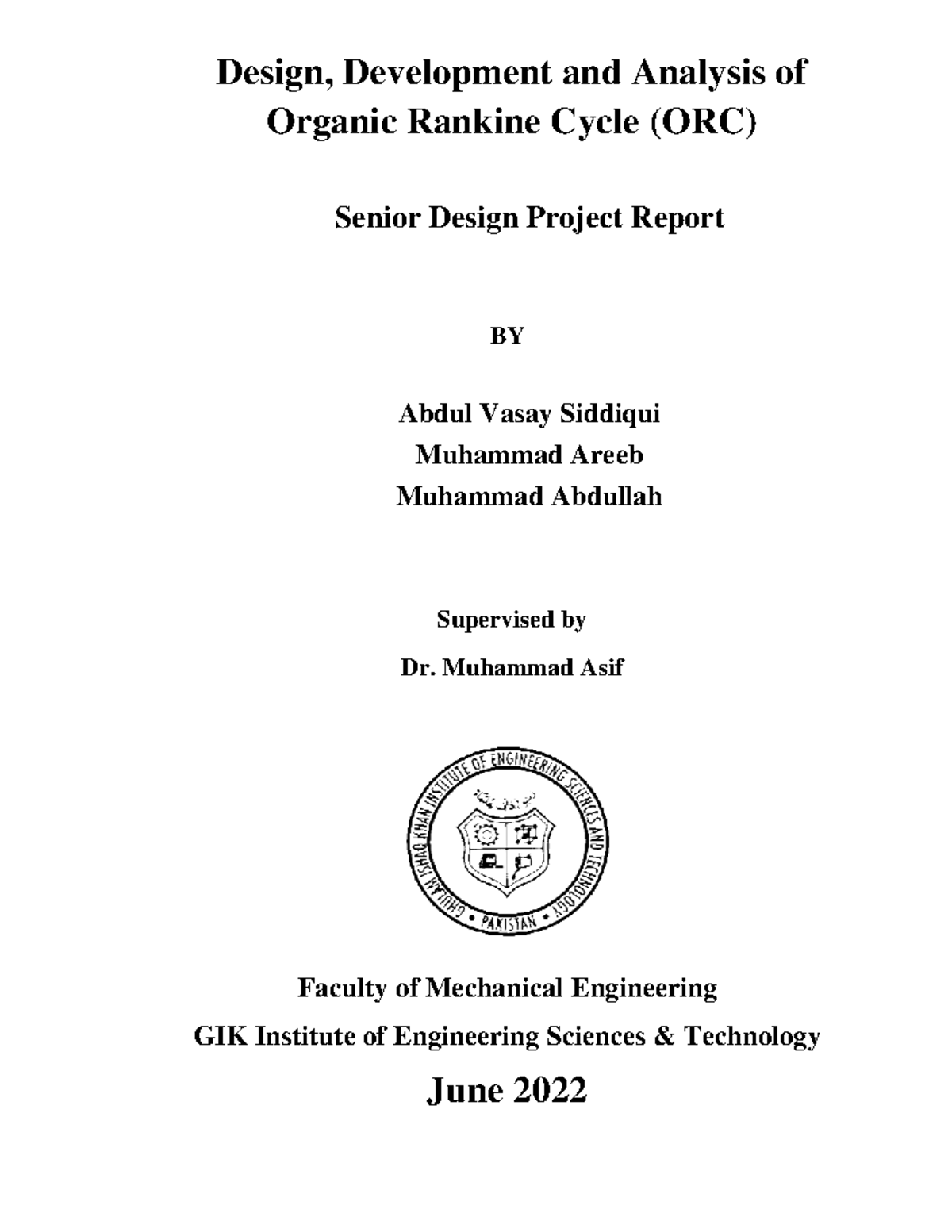 Final FYP Report Group 13 - BY Abdul Vasay Siddiqui Muhammad Areeb ...