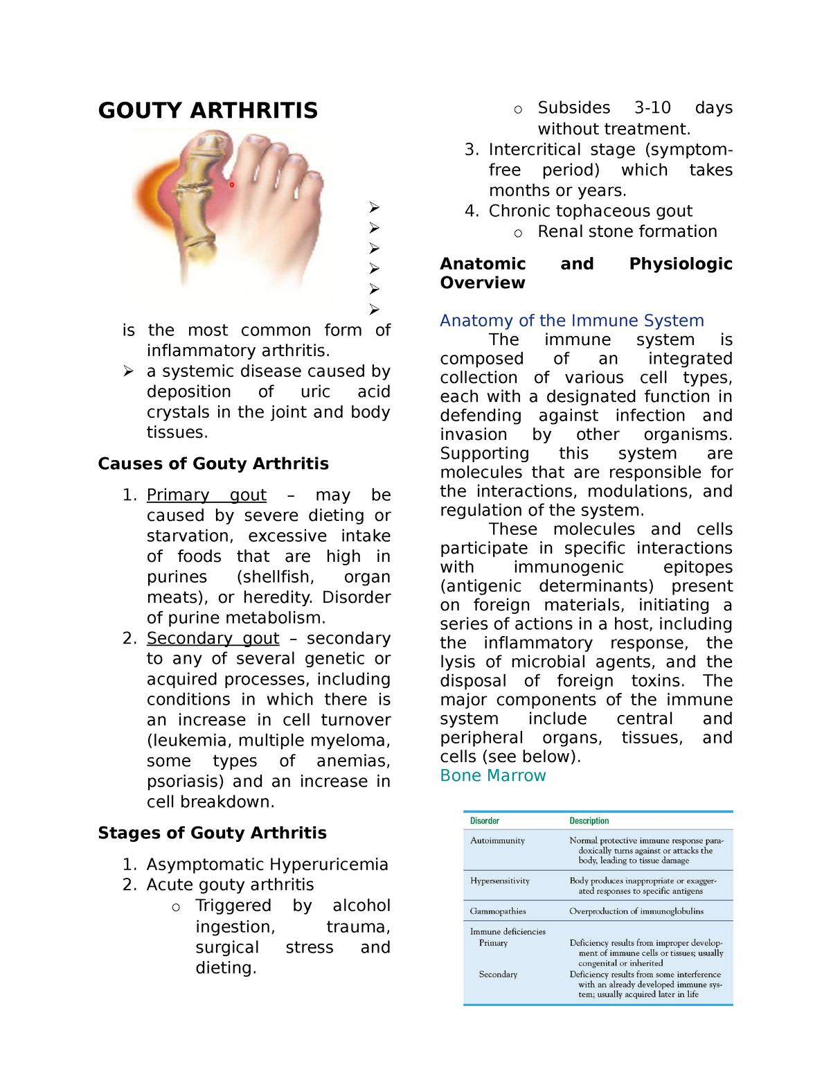 case study of gouty arthritis