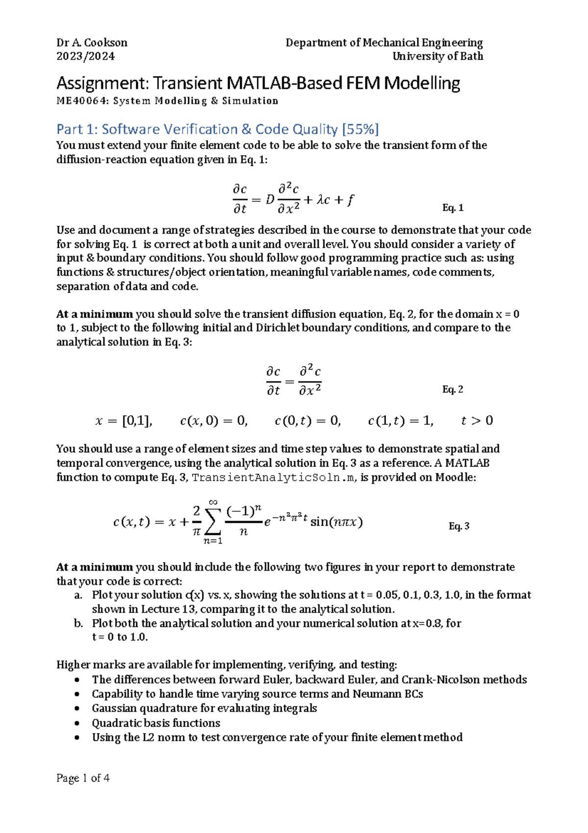 university of bath coursework extension