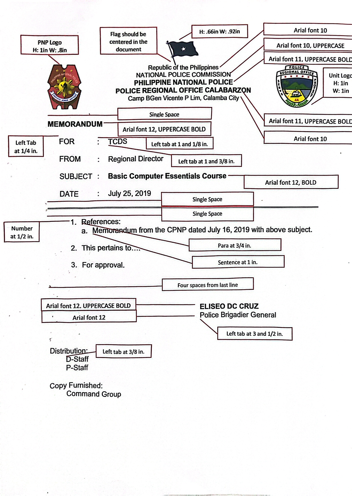 Spot Report Format - Flag should be H: .66in W: .92in Arial font 10 PNP ...