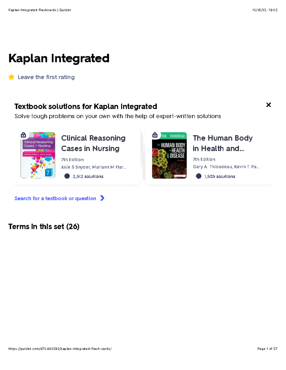 Kaplan Integrated Flashcards Quizlet Kaplan Integrated Leave the