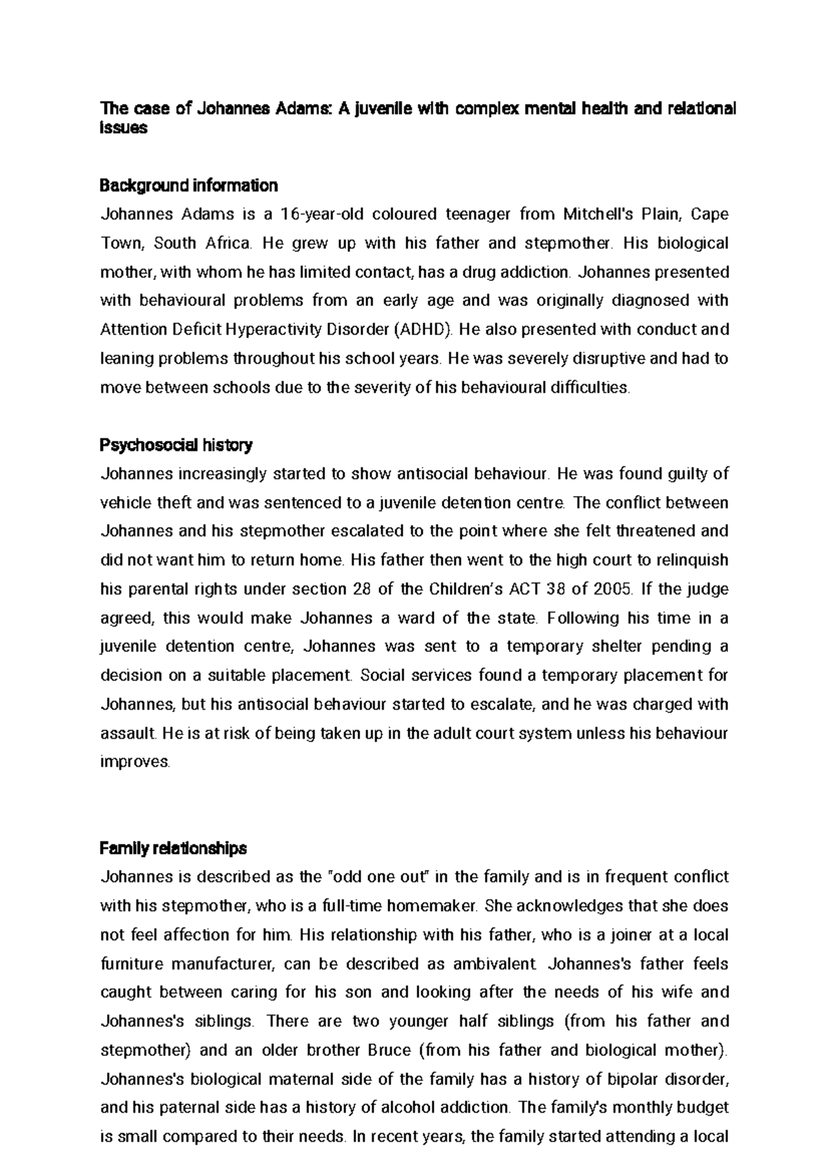 The three case studies in WORD format - - Studocu
