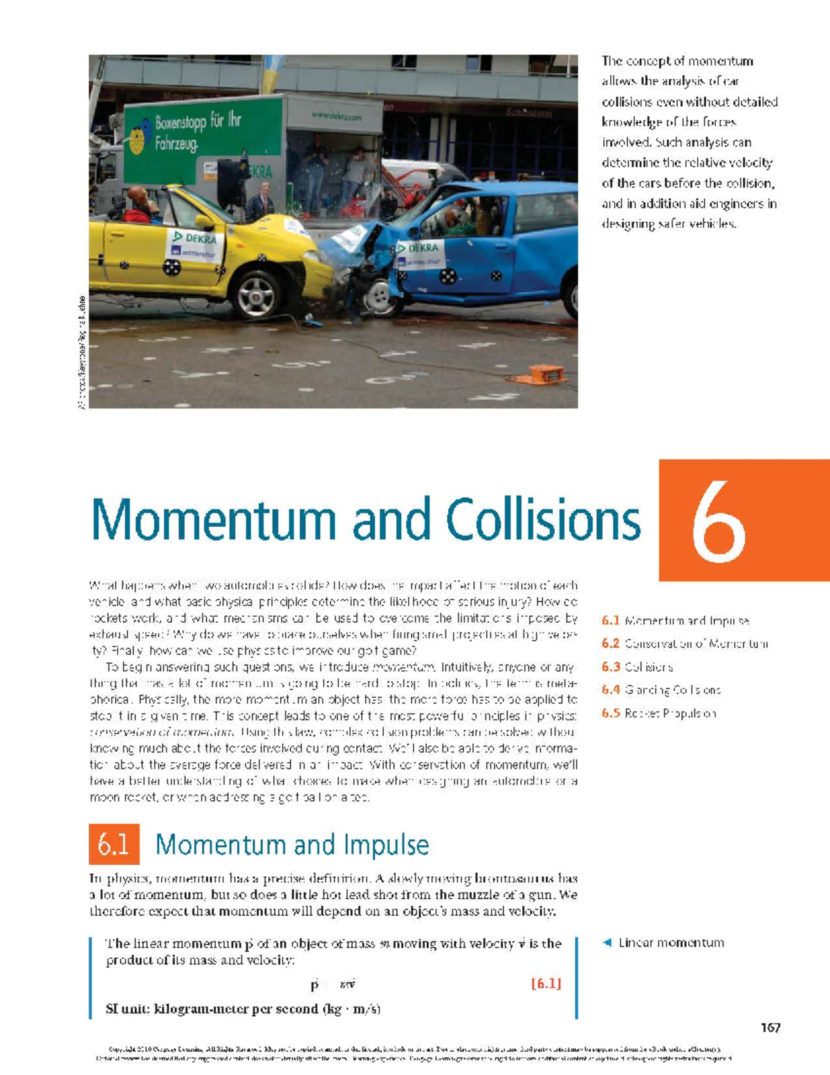 College Physics 9th Edition Chapter 6 Momentum And Collisions - PHYS204 ...