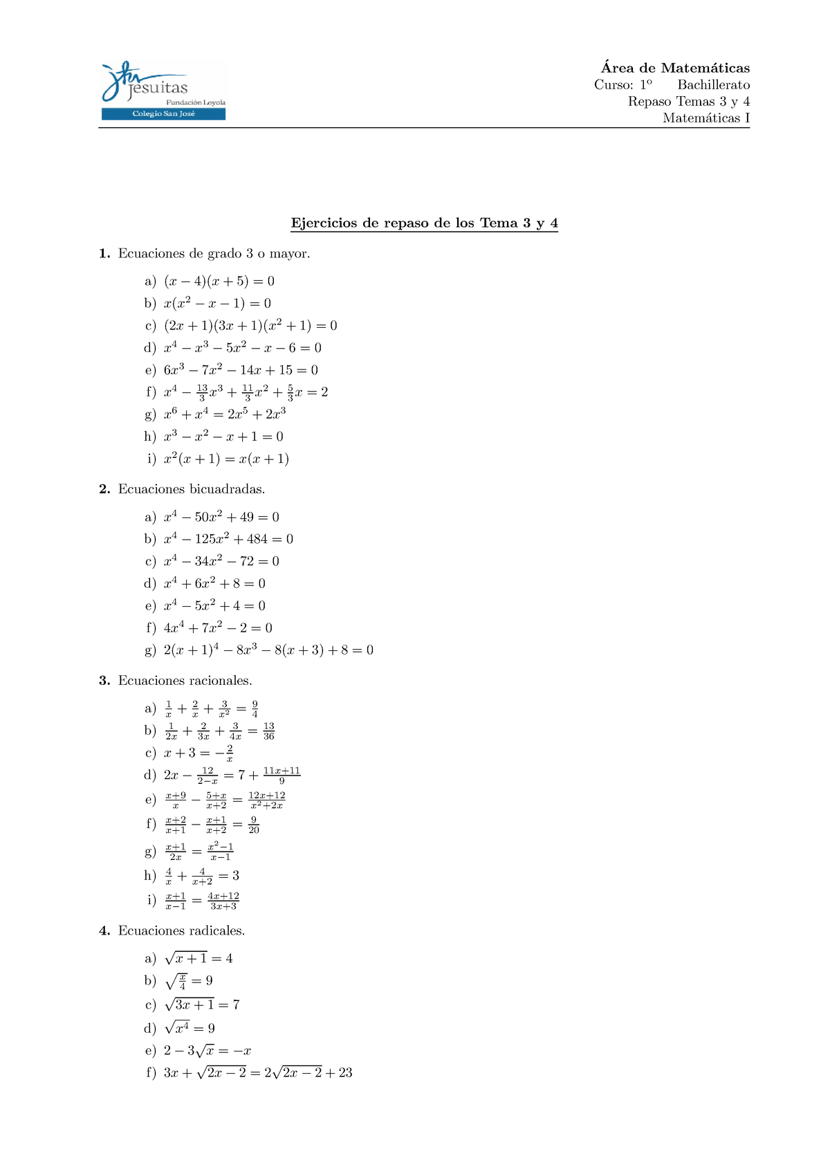 1718 Matem Ticas I Repaso Tema 3y4 - Area De Matem ́aticas Curso: 1 O ...