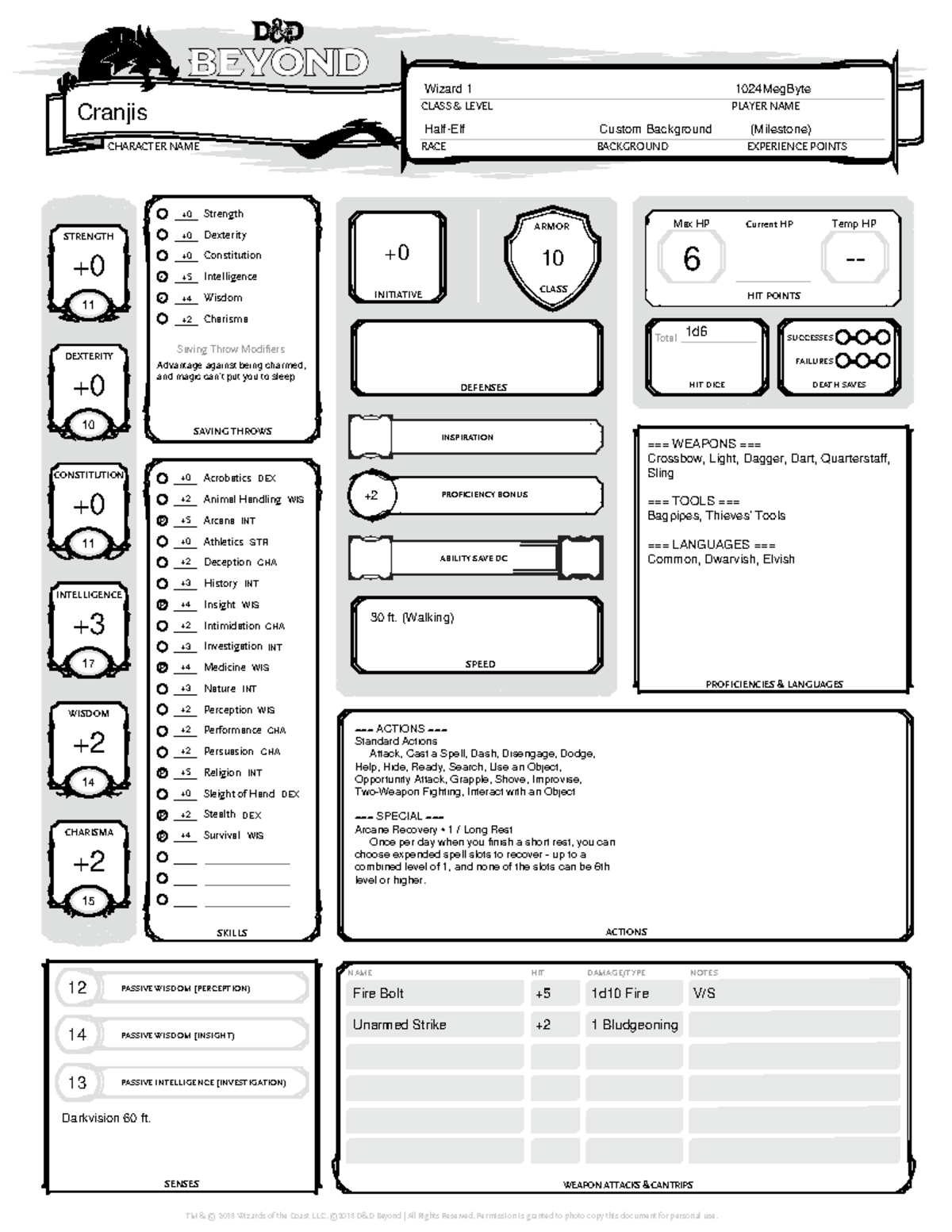 Cranjis 1 - deez unuts - ####### RACE ####### CLASS & LEVEL PLAYER NAME ...