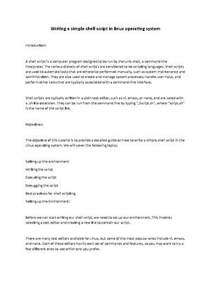 Shell commands in linux operating system - Shell commands in linux ...