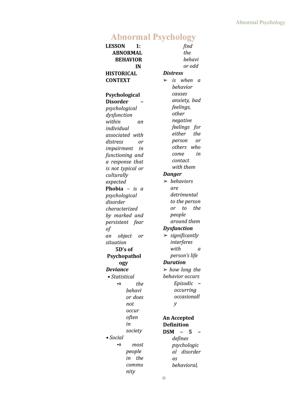 abnormal-psychology-reviewer-abnormal-psychology-lesson-1-abnormal