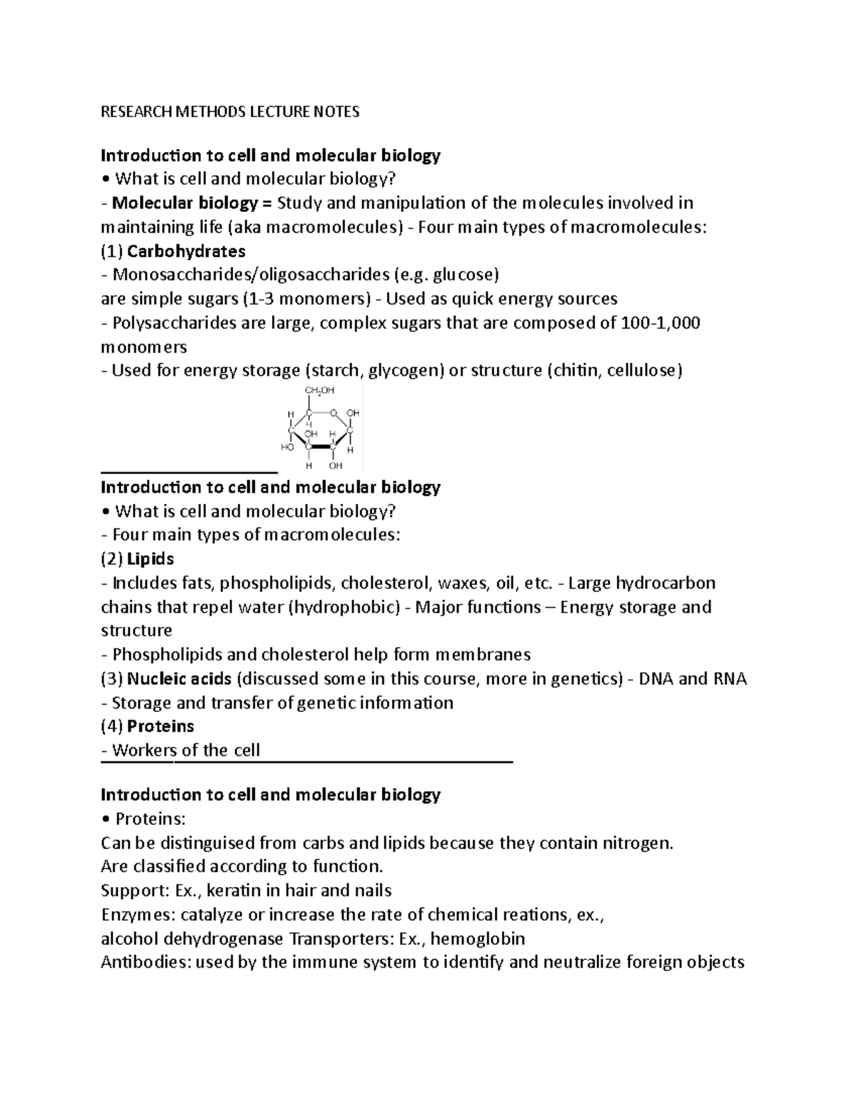 Research Methods Lecture Notes - RESEARCH METHODS LECTURE NOTES ...