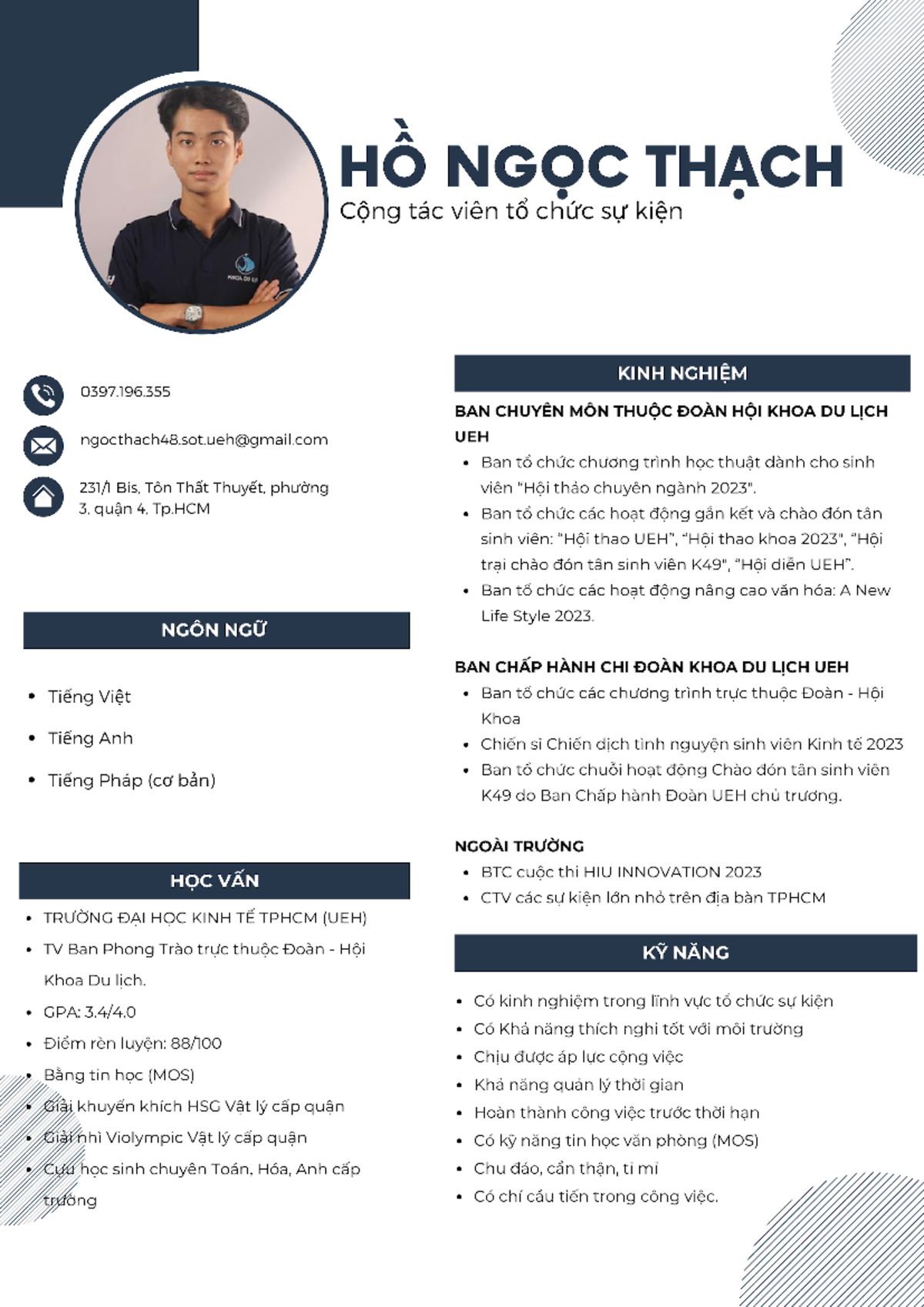 Blue professional modern CV resume - Corporate Finance - Studocu