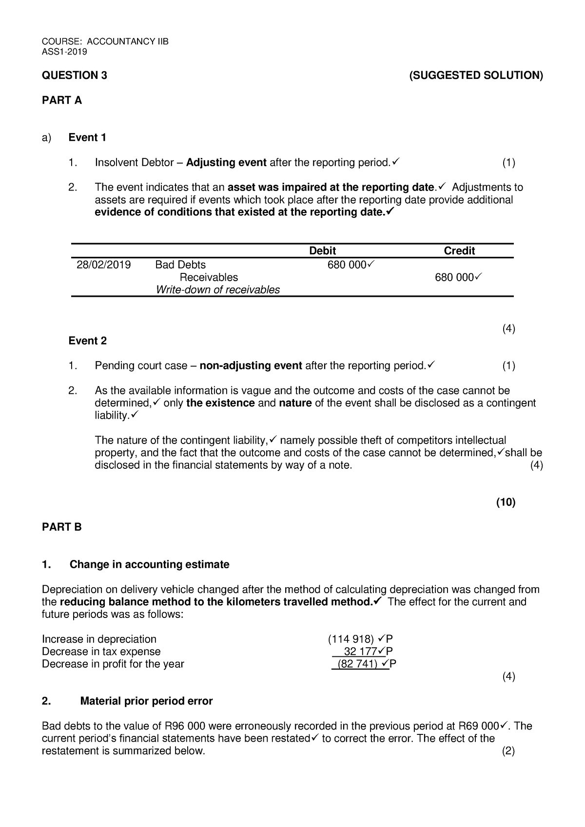 ASS1 Q3 2019 (IIB)-1 - COURSE: ACCOUNTANCY IIB ASS1- QUESTION 3 ...