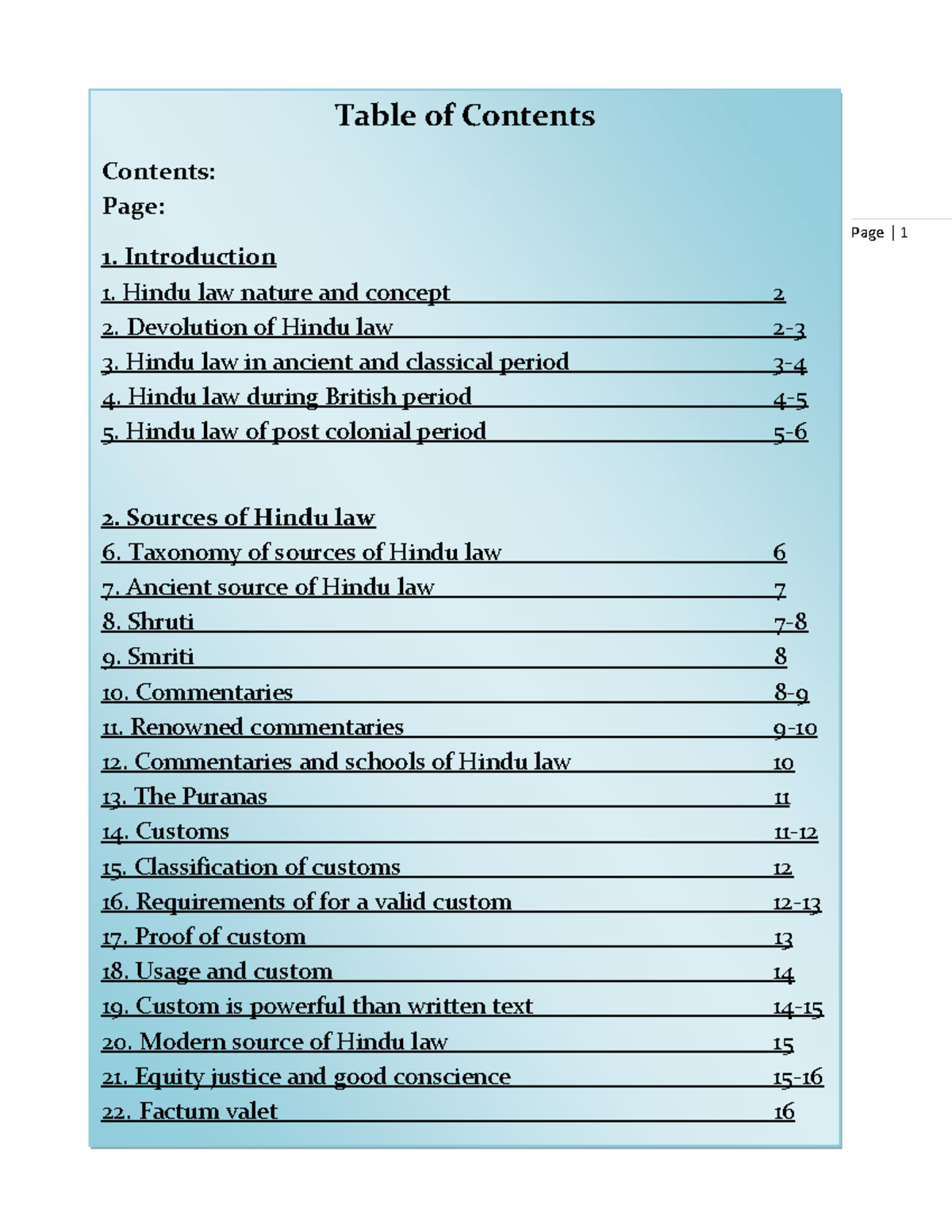 hindu law topics for research paper