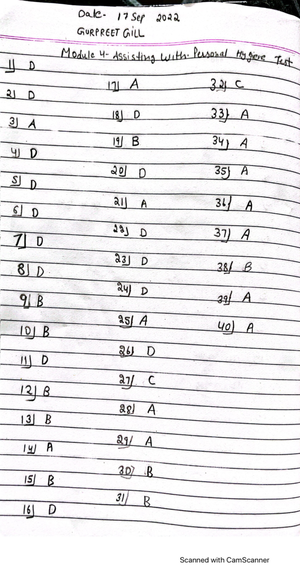 Module 3 PSW Body Systems Test - Psw 124 - Studocu