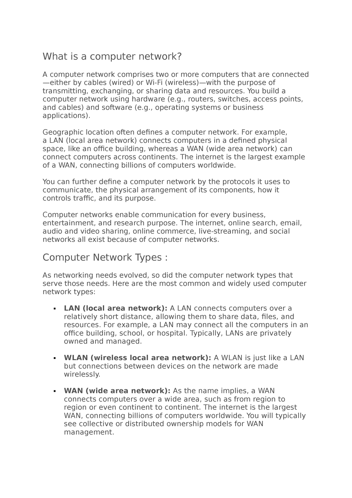 Computer Networks Notes - BITS Pilani - StuDocu