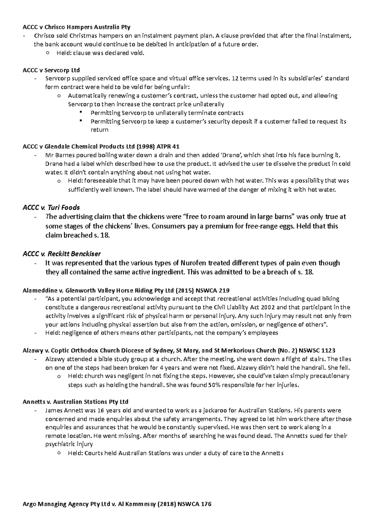 Case Examples[ 899] - case notes - ACCC v Chrisco Hampers Australia Pty ...