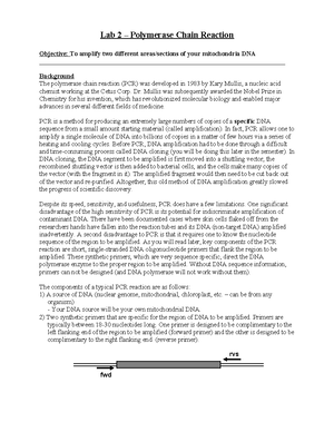 Genetics Formal Lab Report - Observing the Relationship amongst ...