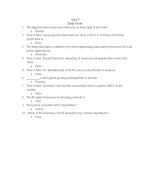 Quiz 2 - Study Guide - Quiz 2 Study Guide This Event Marked The First ...