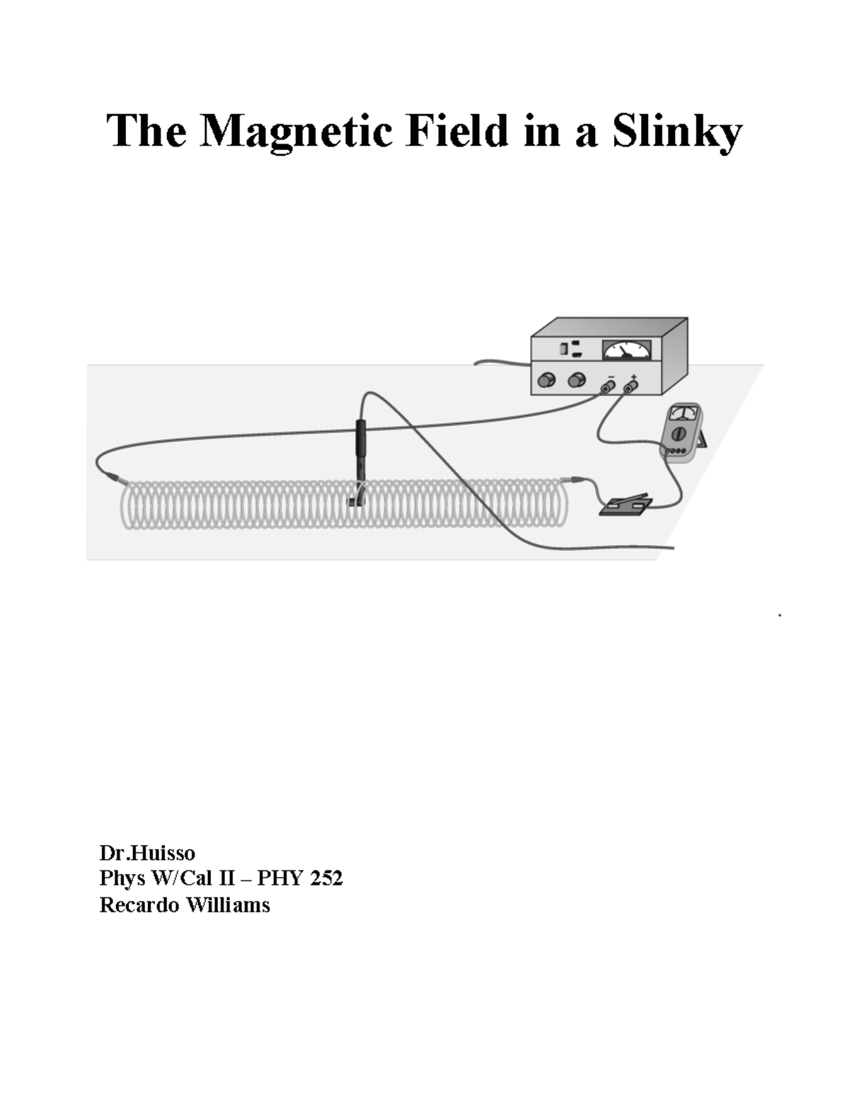 Magnetic Field In Slinky Lab - The Magnetic Field In A Slinky Dr Phys W ...