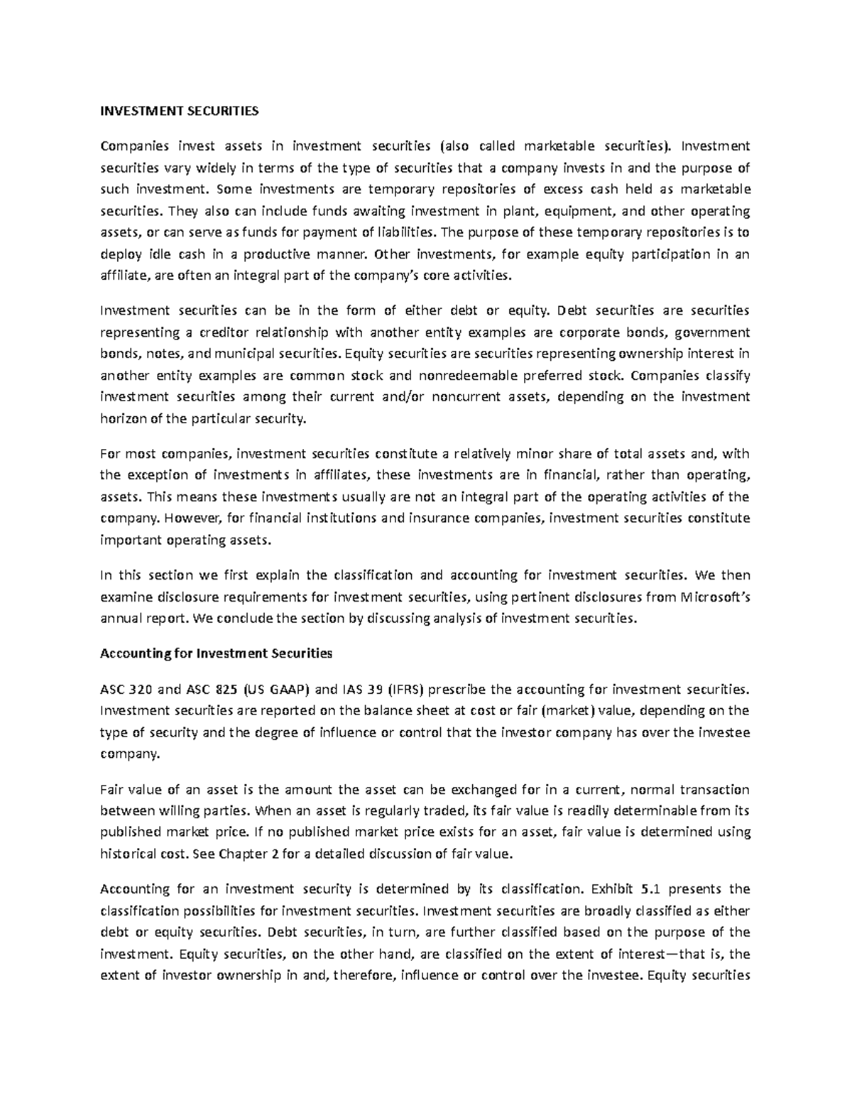 ENG TM7 Analis Bisnis INVESTMENT SECURITIES Companies invest assets