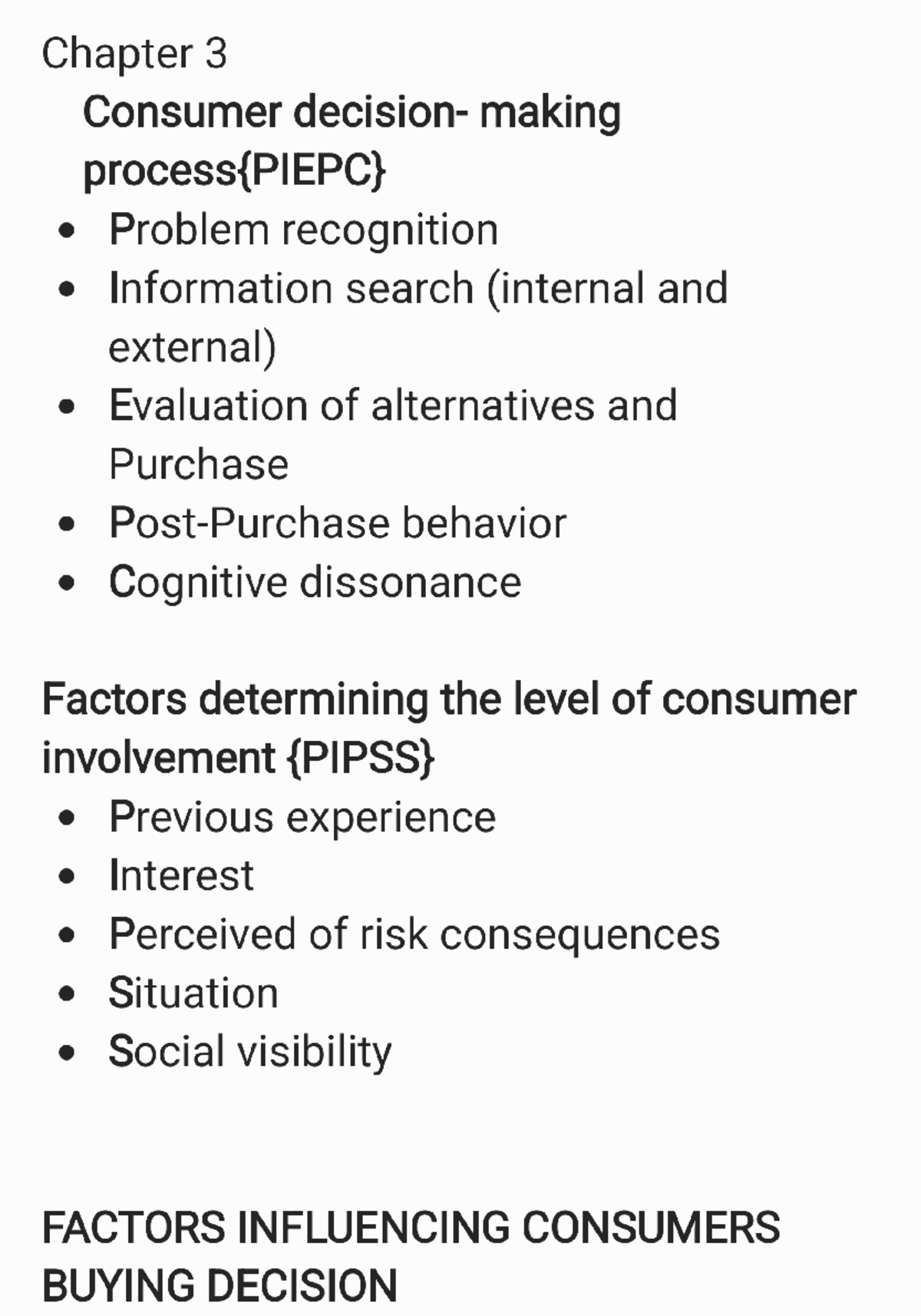 Notes 240325 124202 - Chapter 3 Consumer Problem recognition ...