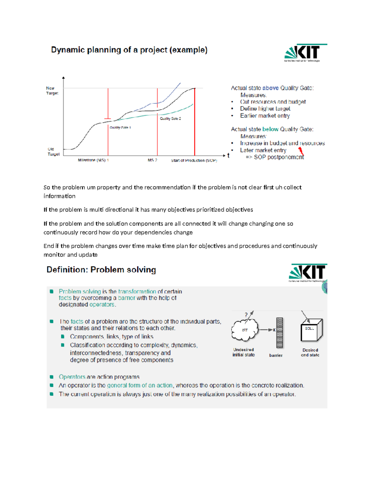 PGE L6 Problem solving techniques notes So the problem um property